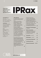 IPRax 2022/01 (Januar/Februar)