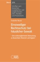 Band 275: Einstweiliger Rechtsschutz bei häuslicher Gewalt (März 2025)